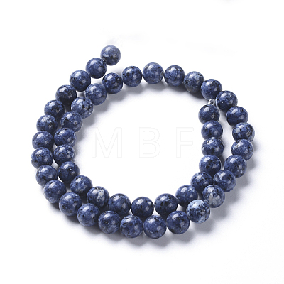 Natural Labradorite Beads Strands X-G-E383-8mm-05-1