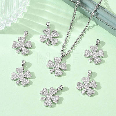 SHEGRACE Brass Clear Cubic Zirconia Pendants XGRQ3K944-564P-1