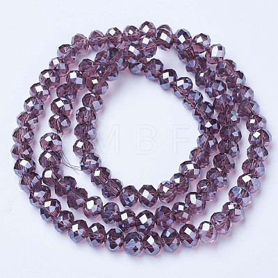 Electroplate Glass Beads Strands EGLA-A034-T4mm-A05-1
