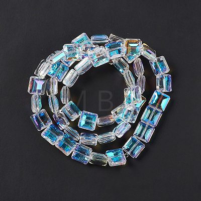 Transparent Electroplate Glass Beads Strands EGLA-E030-01K-1
