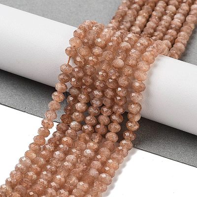 Natural Gold Sunstone Beads Strands G-B088-D18-02-1