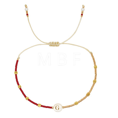 Glass Seed Beads Braided Bead Bracelets TY7987-7-1