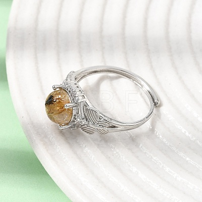 Brass Micro Pave Cubic Zirconia Finger Rings CU-CBA260E-18P-1