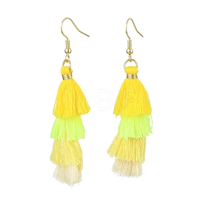 Colorful Tassel Pendants Dangle Earrings for Women EJEW-JE06106-1