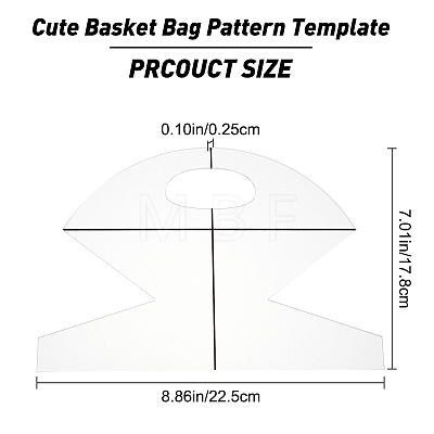 Acrylic Cookie Basket Bag Template AJEW-WH0245-38B-1