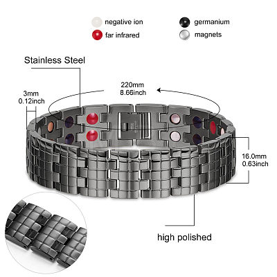 SHEGRACE Stainless Steel Watch Band Bracelets JB648A-1