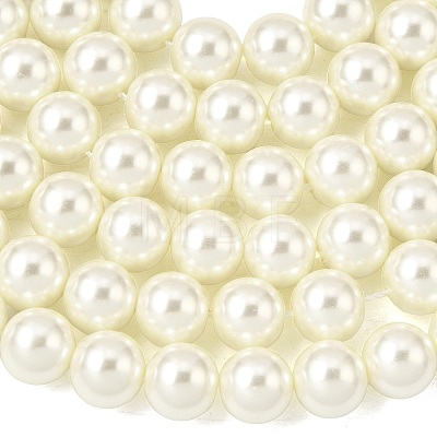 Eco-Friendly Dyed Glass Pearl Round Beads Strands HY-A002-10mm-RB011-1