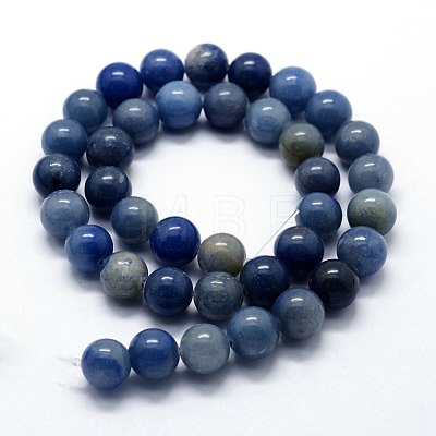 Natural Blue Aventurine Beads Strands X-G-I199-24-10mm-1