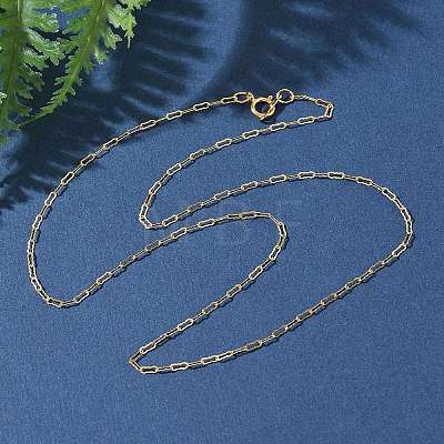 1/20 14K Gold Filled Long Oval Link Chain Necklaces for Women Men NJEW-Z068-05G-1