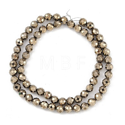 Electroplated Synthetic Non-magnetic Hematite Beads Strands G-H072-B01-01A-1