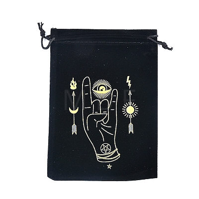 Velvet Hand Printed Packing Tarot Pouches PW-WG17539-16-1