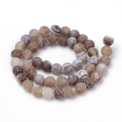 Natural Weathered Agate Beads Strands X-G-S259-05G-8mm-1