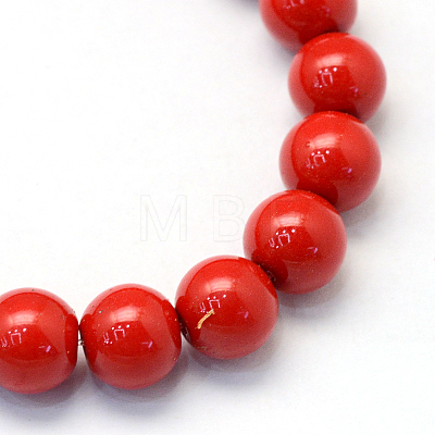 Baking Painted Pearlized Glass Pearl Round Bead Strands X-HY-Q003-6mm-55-1