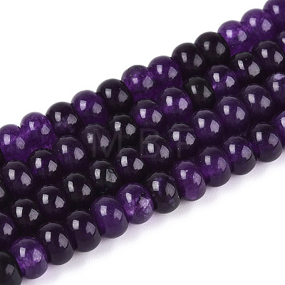 Dyed Natural White Jade Beads Strands G-T139-59A-03-1