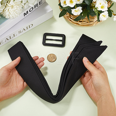 2Pcs Tie a Knot Polyester Waist Belt with Plastic Buckle AJEW-GF0014-53B-1