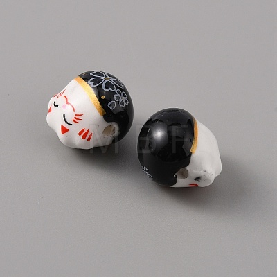 Handmade Porcelain Beads PORC-WH0016-02J-1