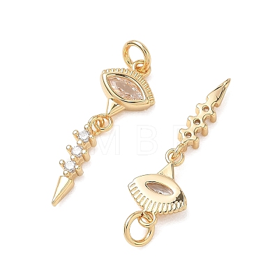 SHEGRACE Brass Clear Cubic Zirconia Pendants XGRQ3K288-540G-1