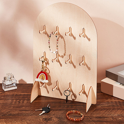 Arch Shaped Wood Bracelet Display Stands BDIS-WH0007-02-1