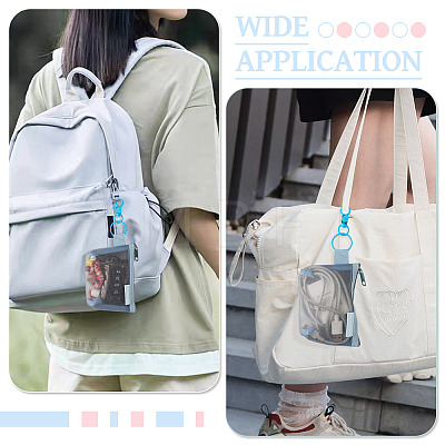 Nylon Mesh Zipper Wallets HJEW-TAC0186-1