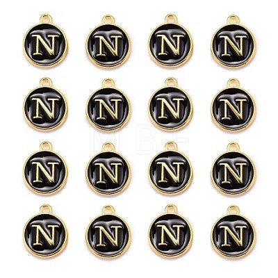 Golden Plated Alloy Charms X-ENAM-S118-02N-1
