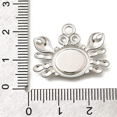 304 Stainless Steel Pendant Cabochon Settings STAS-E545-04F-P-1