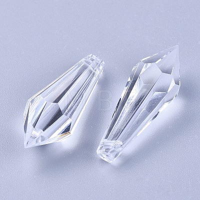 Transparent Acrylic Pendants LS-TACR-WH0002-02-1