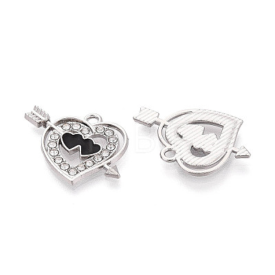 Alloy Rhinestone Pendants FIND-N012-02P-1