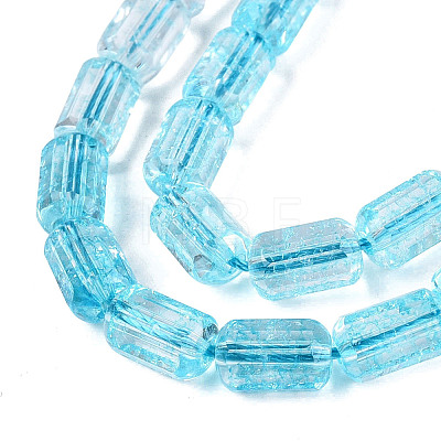 Crackle Transparent Glass Beads Strands GLAA-N068-05A-04-1