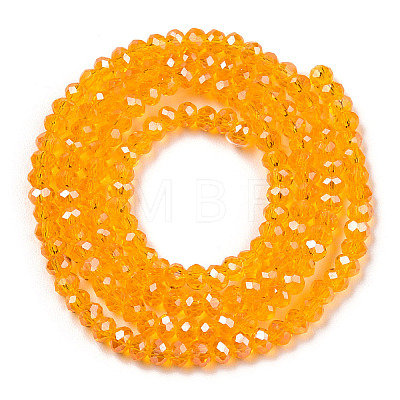 Electroplate Glass Beads Strands X-EGLA-A034-T1mm-A24-1
