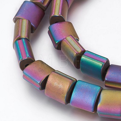 Electroplated Non-magnetic Synthetic Hematite Beads Strands G-P392-U04-1