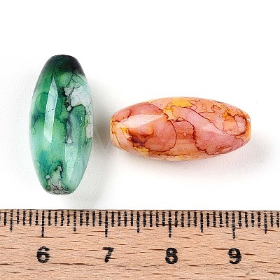 Baking Paint Glass Beads DGLA-S115-22x10-MS-1