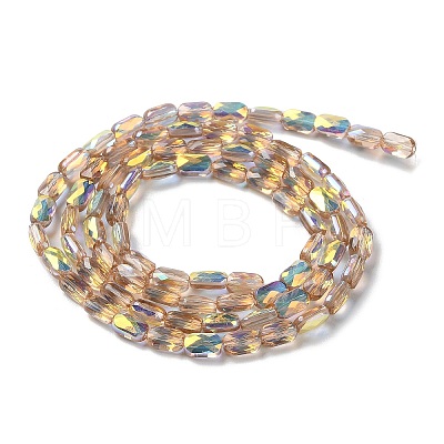 Transparent Electroplate Glass Beads Strands GLAA-Q099-G01-10-1
