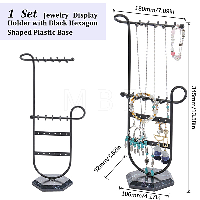 SUNNYCLUE 1 Set Iron Storage Jewelry Rack ODIS-SC0001-04EB-1