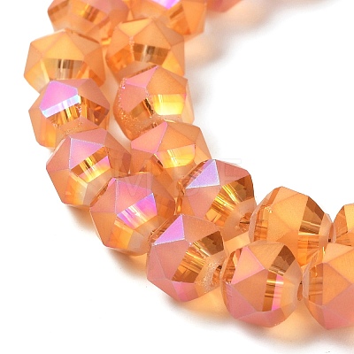 Electroplate Transparent Glass Beads Strands EGLA-I018-FR01-1