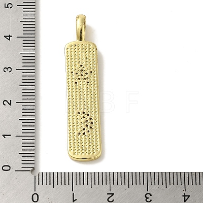 Brass Micro Pave Cubic Zirconia Pendants KK-Z042-15G-01-1