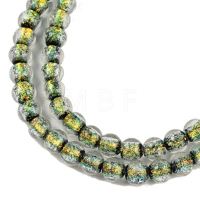 Handmade Foil Lampwork Beads Strands FOIL-K003-06B-11-1