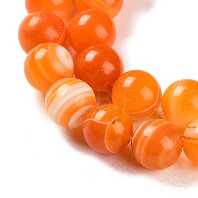 Natural Striped Agate/Banded Agate Beads Strands G-Z060-A01-C17-1