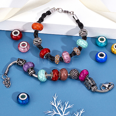 Imitation Turquoise Style Acrylic European Beads OPDL-PH0001-03-1