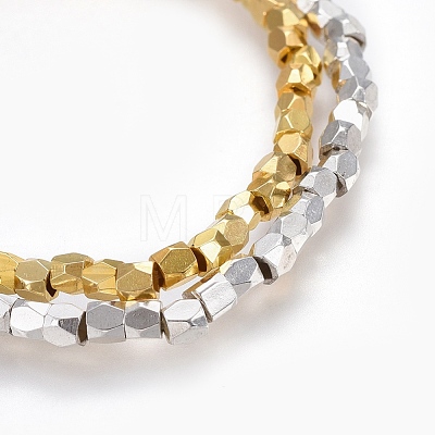 Brass Beads Stretch Bracelets BJEW-JB04056-1