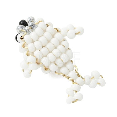 Glass Seed Beaded Pendants PALLOY-MZ01339-1