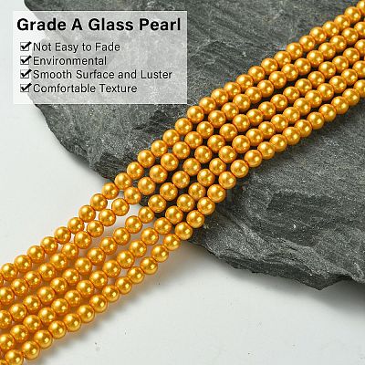 Grade A Glass Pearl Beads HY-J001-4mm-HX020-1
