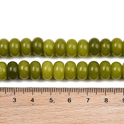 Dyed Natural White Jade Beads Strands G-G107-A47-01-1