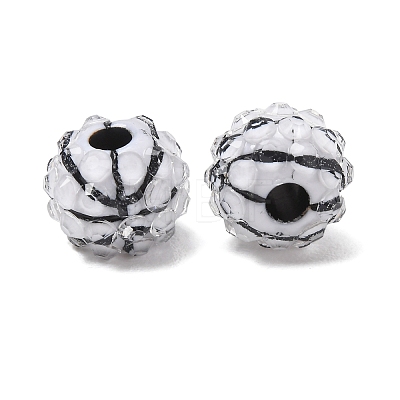 Sports Theme Opaque Acrylic European Beads RB-CBA95A4-04A-04-1