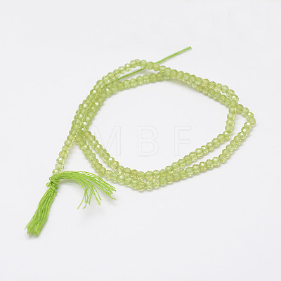 Natural Olive Quartz Beads Strands G-E348-01-1