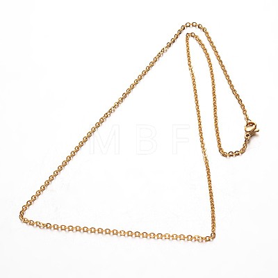 304 Stainless Steel Cable Chain Necklaces NJEW-M124-02G-1