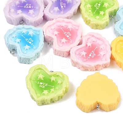 Opaque Resin Imitation Food Pendants RESI-P049-05P-M-1
