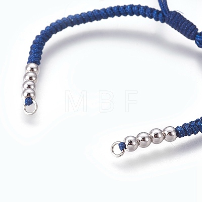 Nylon Cord Braided Bead Bracelets Making BJEW-F360-FP04-1