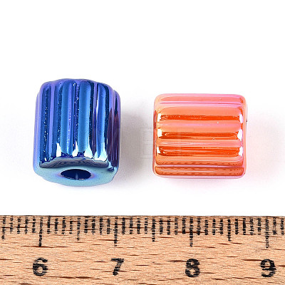 UV Plating Opaque Acrylic Beads OACR-N153-14-1