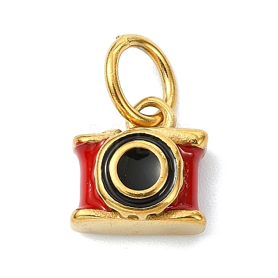 304 Stainless Steel Enamel Pendants STAS-A145-01H-G-1