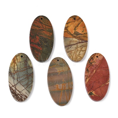 Natural Polychrome Jasper/Picasso Stone/Picasso Jasper Pendants G-Z095-01-1